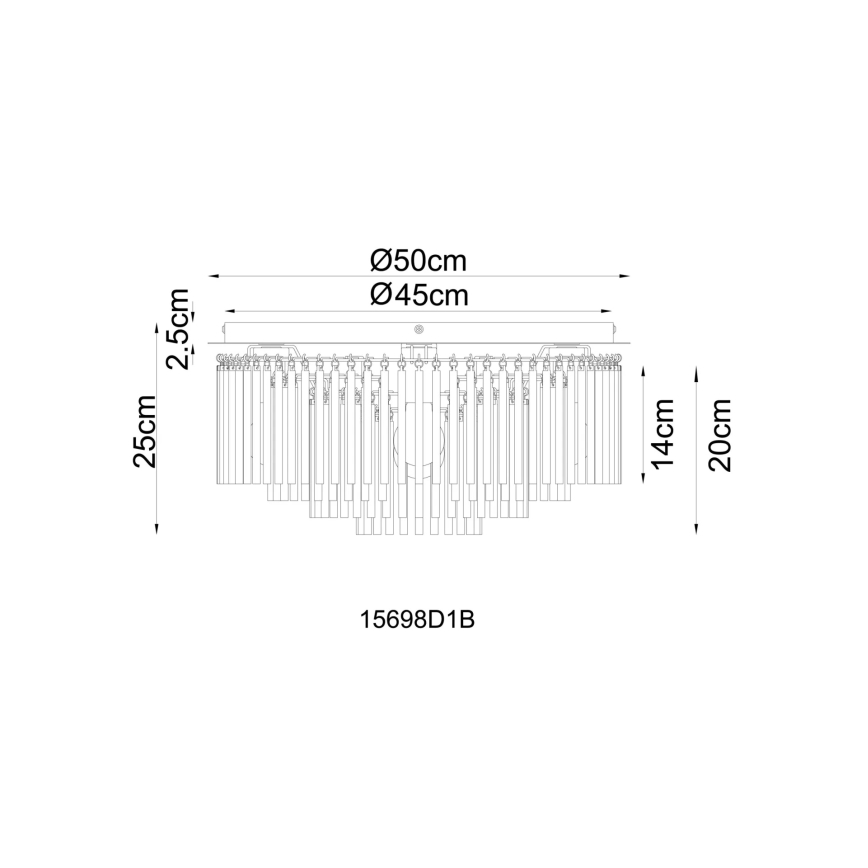 Globo - Stropna svetilka 5xE27/60W/230V, premer 50 cm