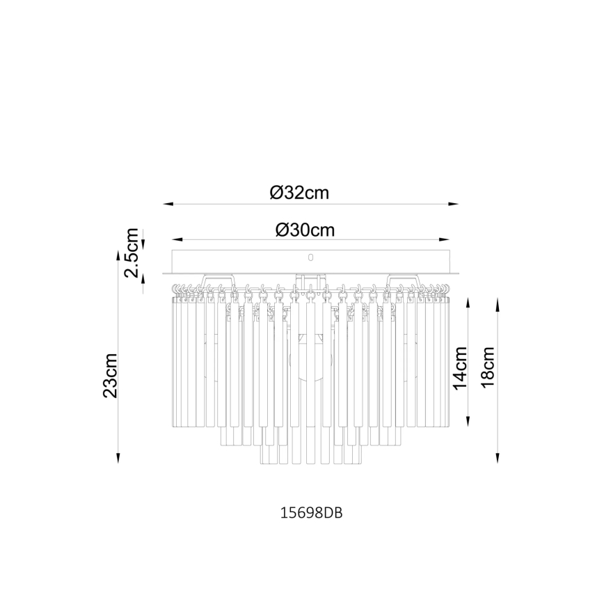 Globo - Stropna svetilka 5xE14/40W/230V, premer 32 cm