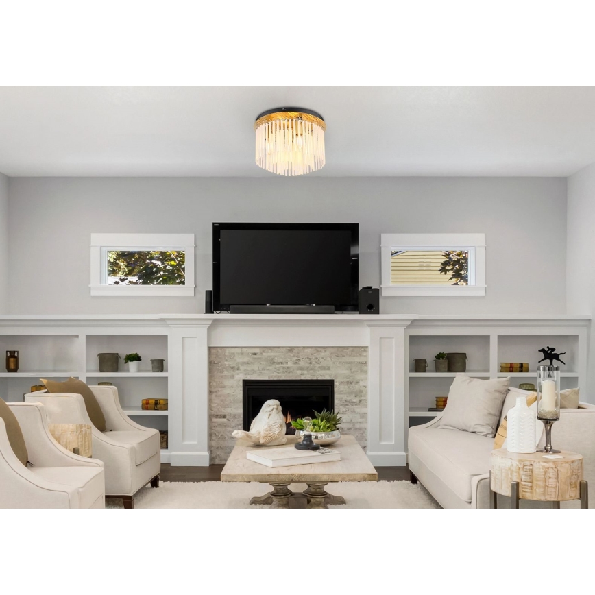 Globo - stropna svetilka 5xE14/40W/230V, premer 32 cm, zlata