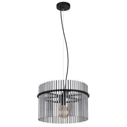 Globo - Lestenec na vrvici 1xE27/60W/230V pr. 40 cm črna