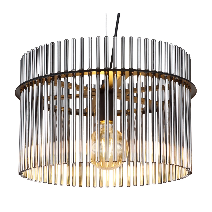Globo - Lestenec na vrvici 1xE27/60W/230V pr. 40 cm črna