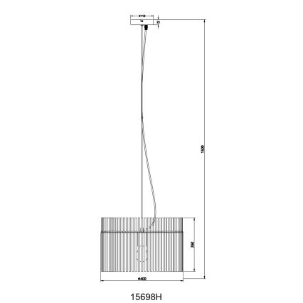 Globo - Lestenec na vrvici 1xE27/60W/230V pr. 40 cm črna