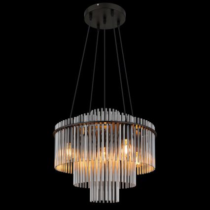 Globo - Lestenec na kablu 5xE27/60W/230V črn