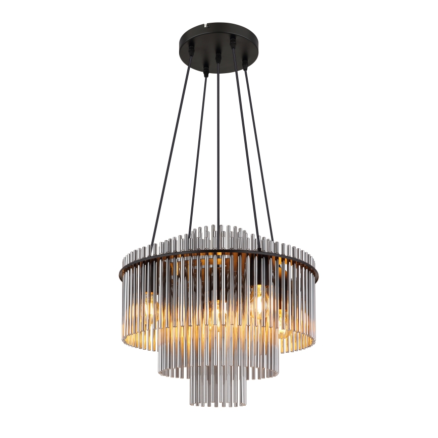 Globo - Lestenec na kablu 5xE27/60W/230V črn