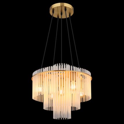Globo - lestenec na kablu 5xE27/60W/230V zlate barve