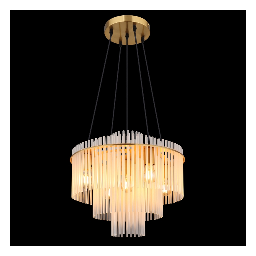 Globo - lestenec na kablu 5xE27/60W/230V zlate barve