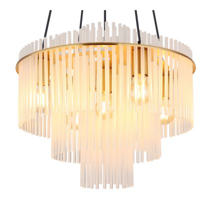 Globo - lestenec na kablu 5xE27/60W/230V zlate barve