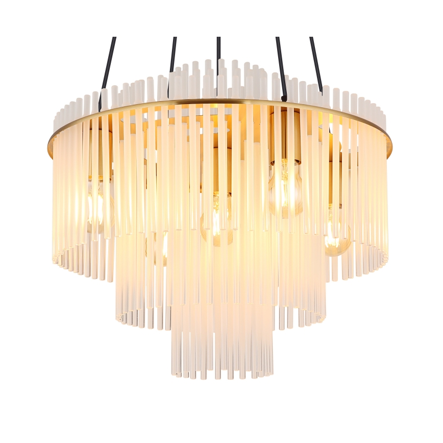 Globo - lestenec na kablu 5xE27/60W/230V zlate barve