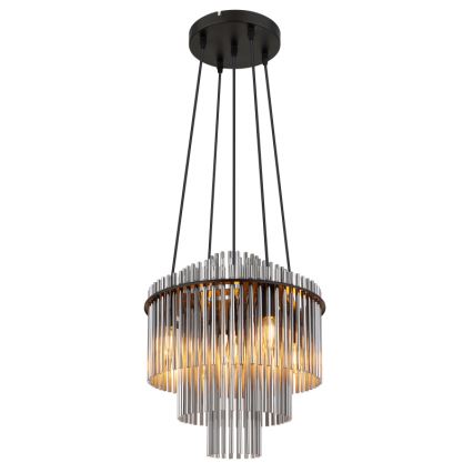 Globo - Lestenec na vrvici 5xE14/40W/230V črna