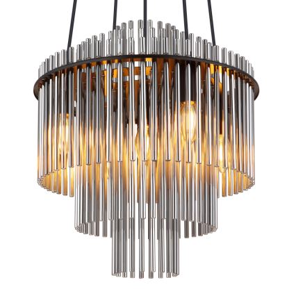 Globo - Lestenec na vrvici 5xE14/40W/230V črna