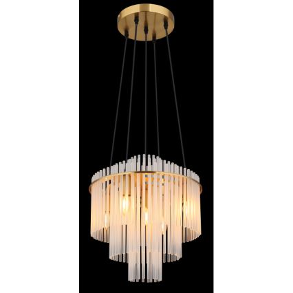 Globo - Lestenec na vrvici 5xE14/40W/230V zlata