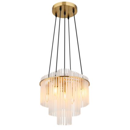 Globo - Lestenec na vrvici 5xE14/40W/230V zlata