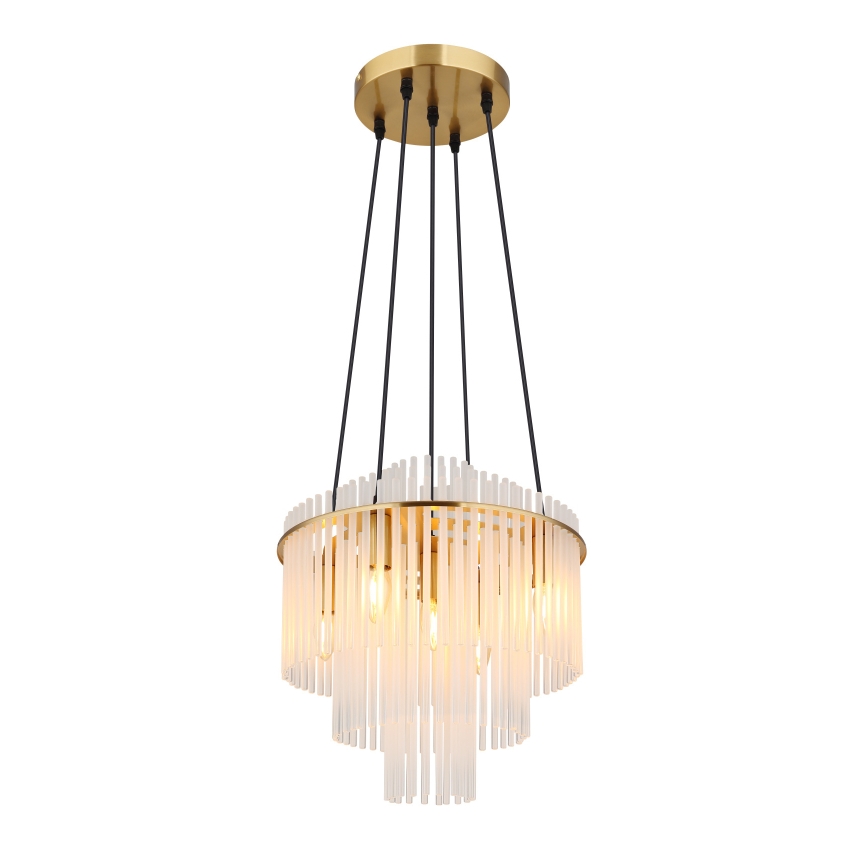 Globo - Lestenec na vrvici 5xE14/40W/230V zlata