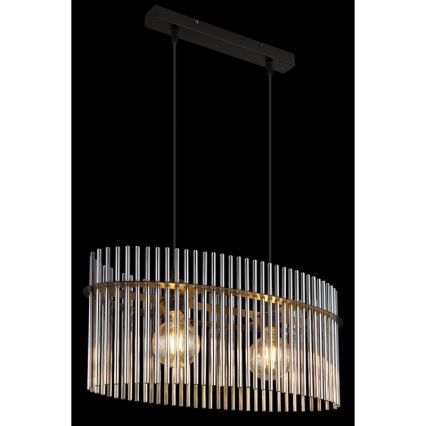Globo - Lestenec na vrvici 2xE27/60W/230V črna