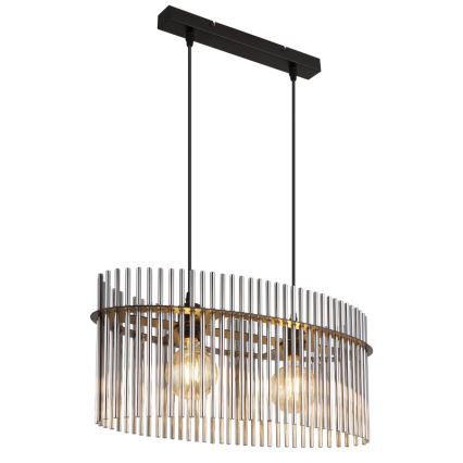 Globo - Lestenec na vrvici 2xE27/60W/230V črna