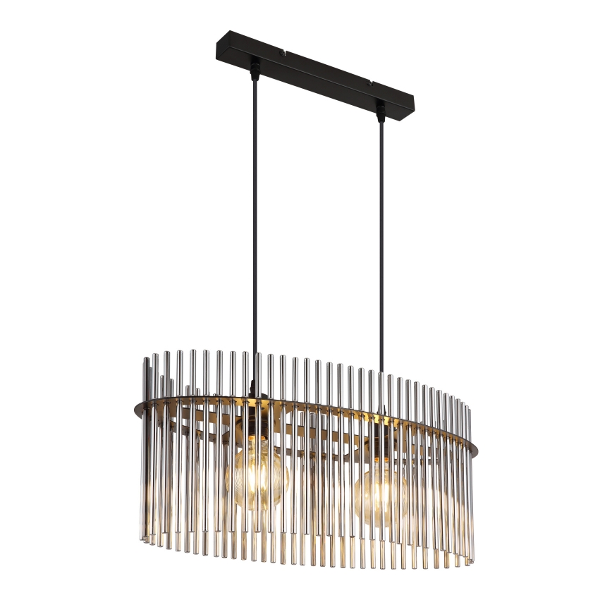 Globo - Lestenec na vrvici 2xE27/60W/230V črna