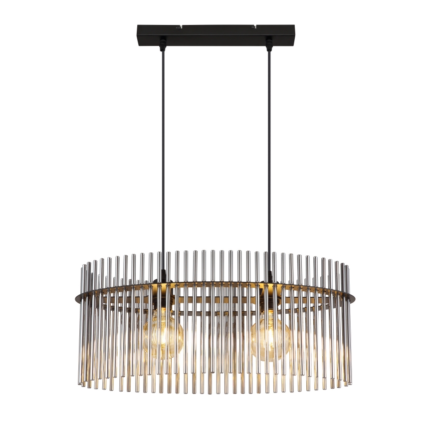 Globo - Lestenec na vrvici 2xE27/60W/230V črna