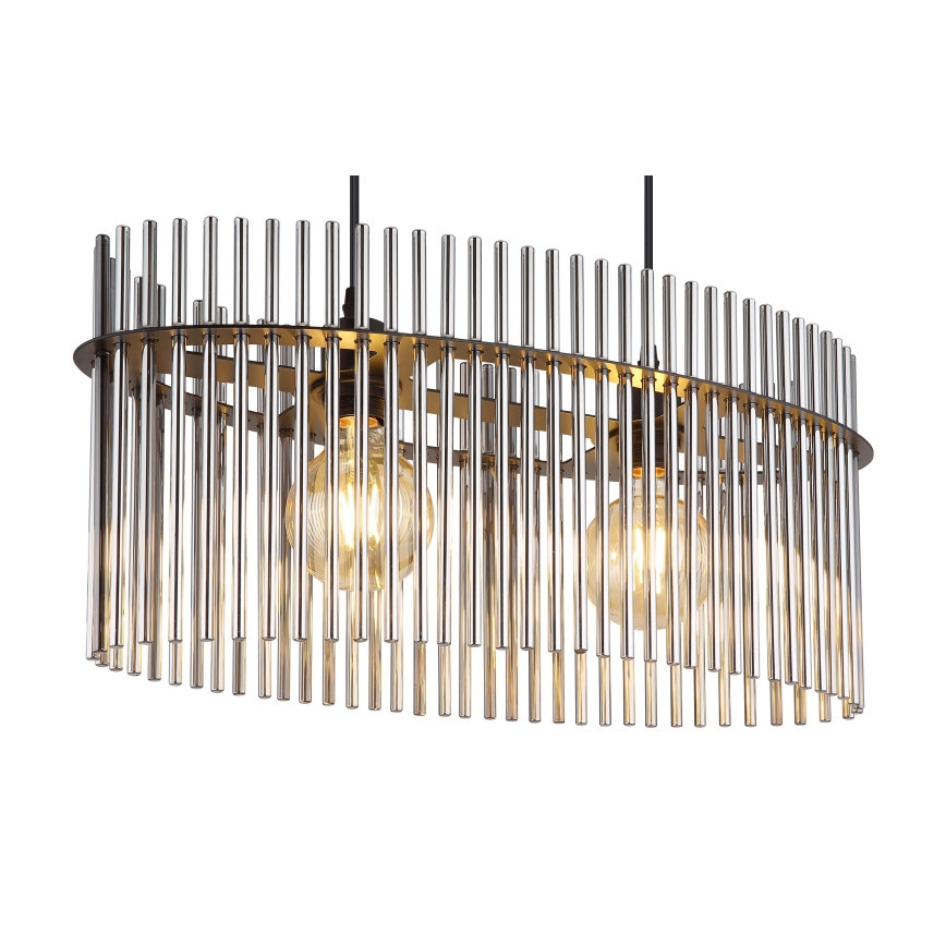 Globo - Lestenec na vrvici 2xE27/60W/230V črna