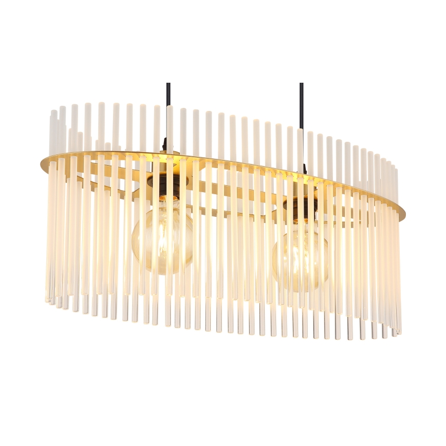 Globo - Lestenec na vrvici 2xE27/60W/230V zlata