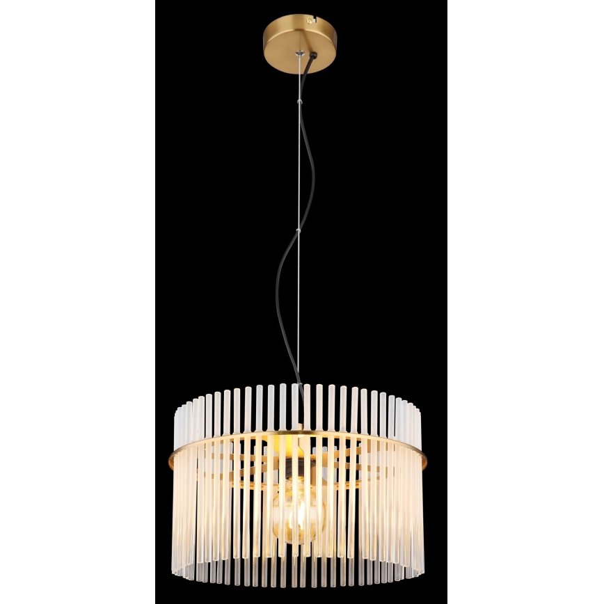 Globo - Lestenec na vrvici 1xE27/60W/230V pr. 40 cm zlata