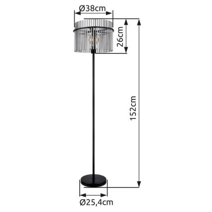 Globo - Talna svetilka 1xE27/60W/230V črna