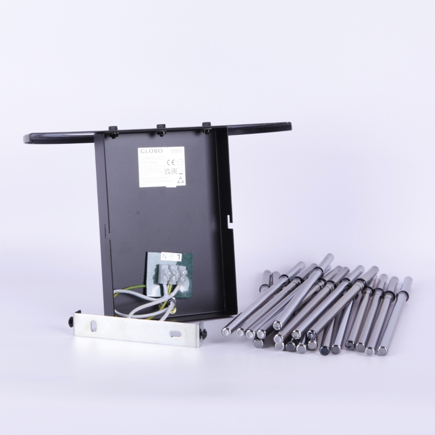 Globo - Stenska svetilka 1xE27/60W/230V črna