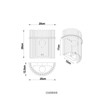 Globo - Stenska svetilka 1xE27/60W/230V