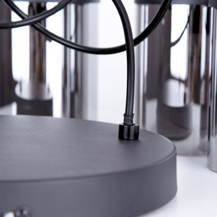 Globo - Lestenec na vrvici 3xE27/15W/230V pr. 27 cm hrast