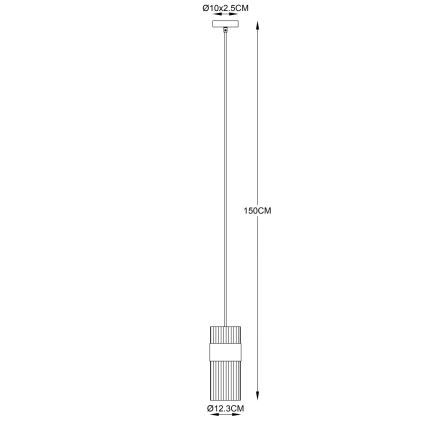 Globo - Lestenec na vrvici 1xE27/60W/230V