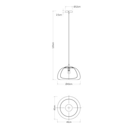 Globo - Lestenec na vrvici 1xE27/60W/230V
