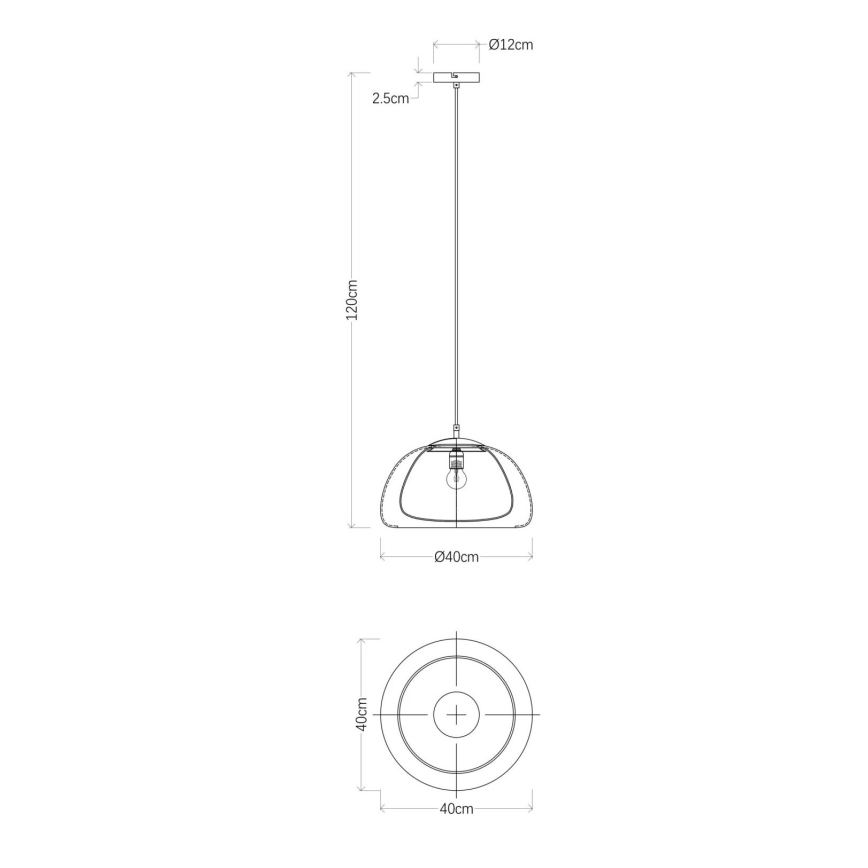 Globo - Lestenec na vrvici 1xE27/60W/230V