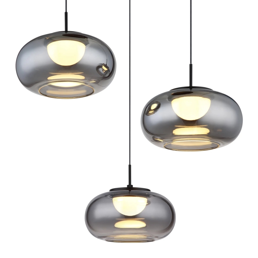 Globo - LED Lestenec na vrvici 3xLED/6W/230V