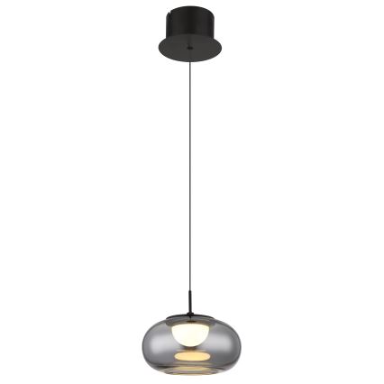 Globo - LED Lestenec na vrvici LED/6W/230V črna