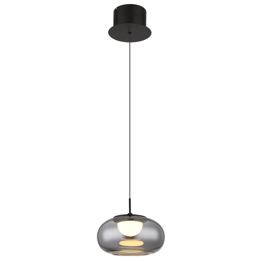 Globo - LED Lestenec na vrvici LED/6W/230V črna