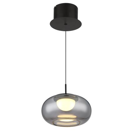 Globo - LED Lestenec na vrvici LED/6W/230V črna