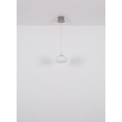 Globo - LED Lestenec na vrvici LED/6W/230V bela