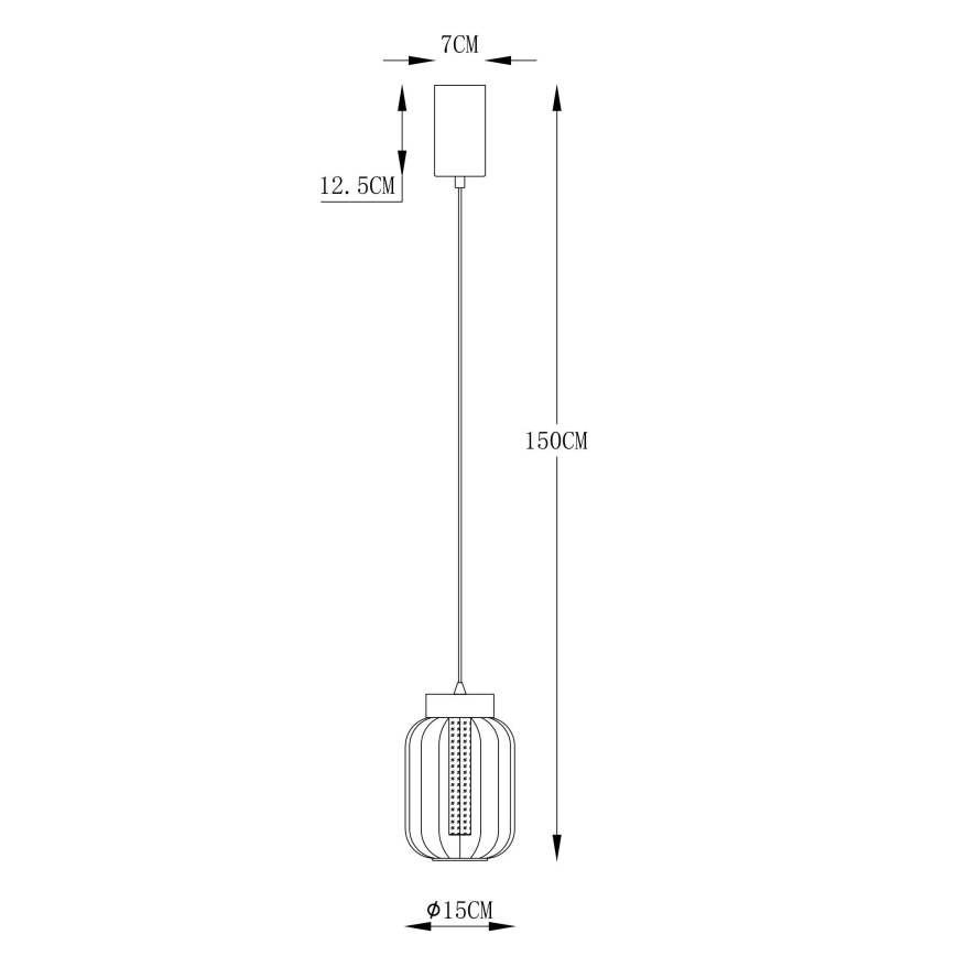 Globo - LED Lestenec na vrvici LED/8W/230V