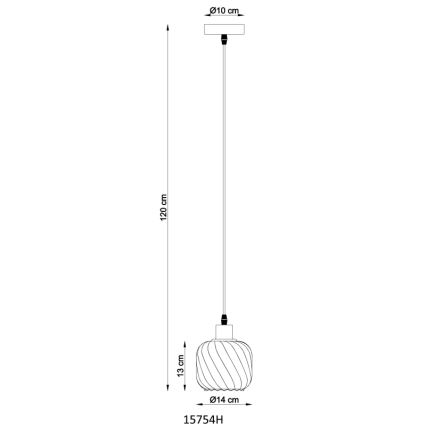 Globo - Lestenec na vrvici 1xE27/25W/230V pr. 14 cm