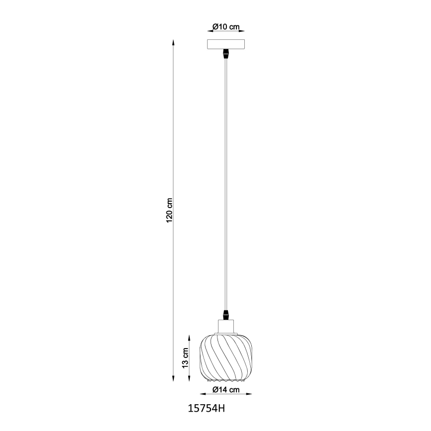 Globo - Lestenec na vrvici 1xE27/25W/230V pr. 14 cm