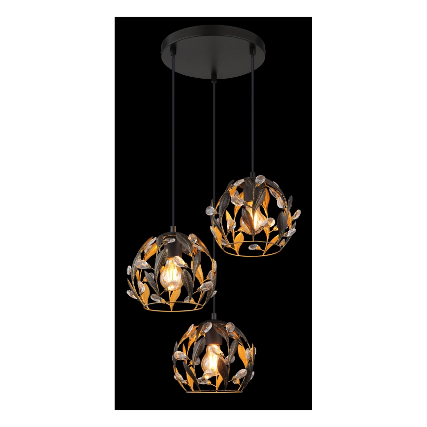 Globo - Lestenec na vrvici 3xE27/40W/230V pr. 41 cm