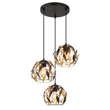 Globo - Lestenec na vrvici 3xE27/40W/230V pr. 41 cm