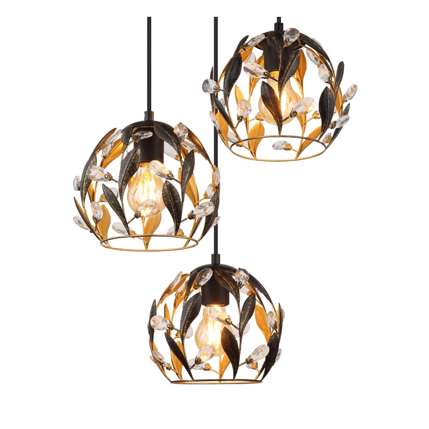 Globo - Lestenec na vrvici 3xE27/40W/230V pr. 41 cm