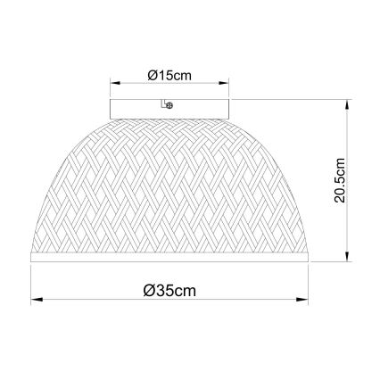 Globo - Lestenec 1xE27/15W/230V bambus