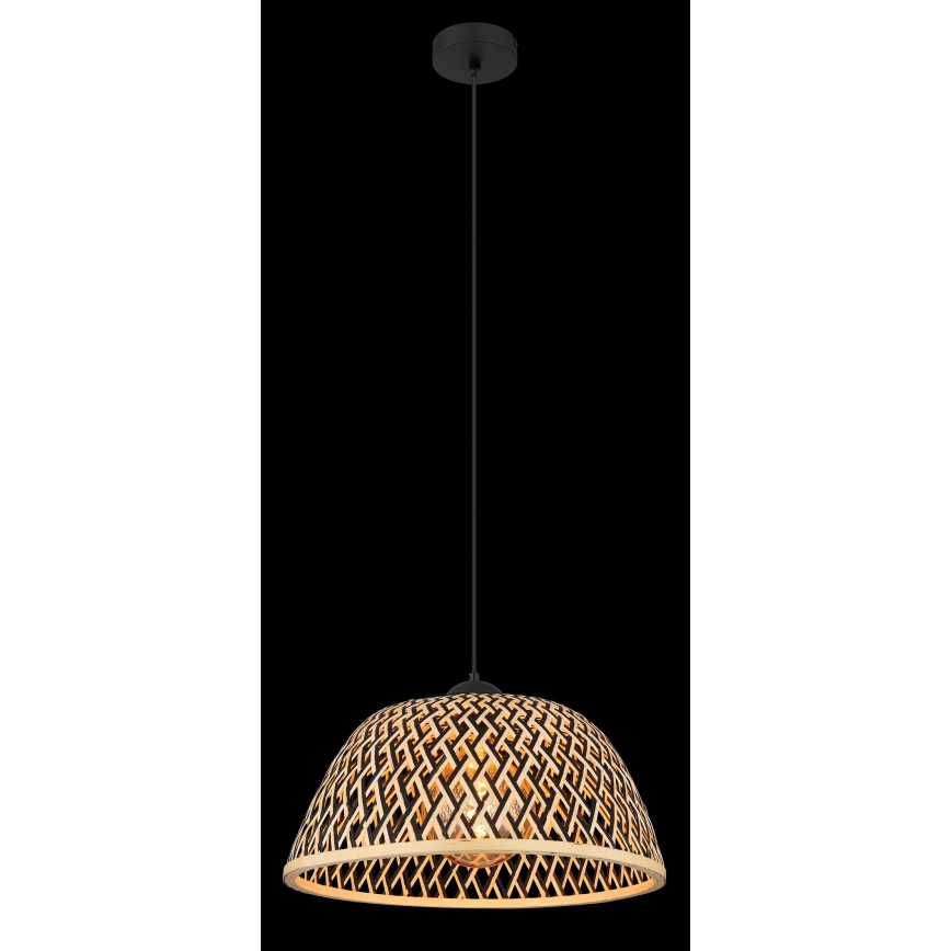 Globo - Lestenec na vrvici 1xE27/15W/230V bambus