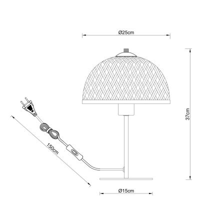 Globo - Namizna svetilka 1xE27/15W/230V bambus