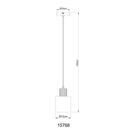 Globo - Lestenec na vrvici 1xE27/25W/230V črna pr. 12 cm