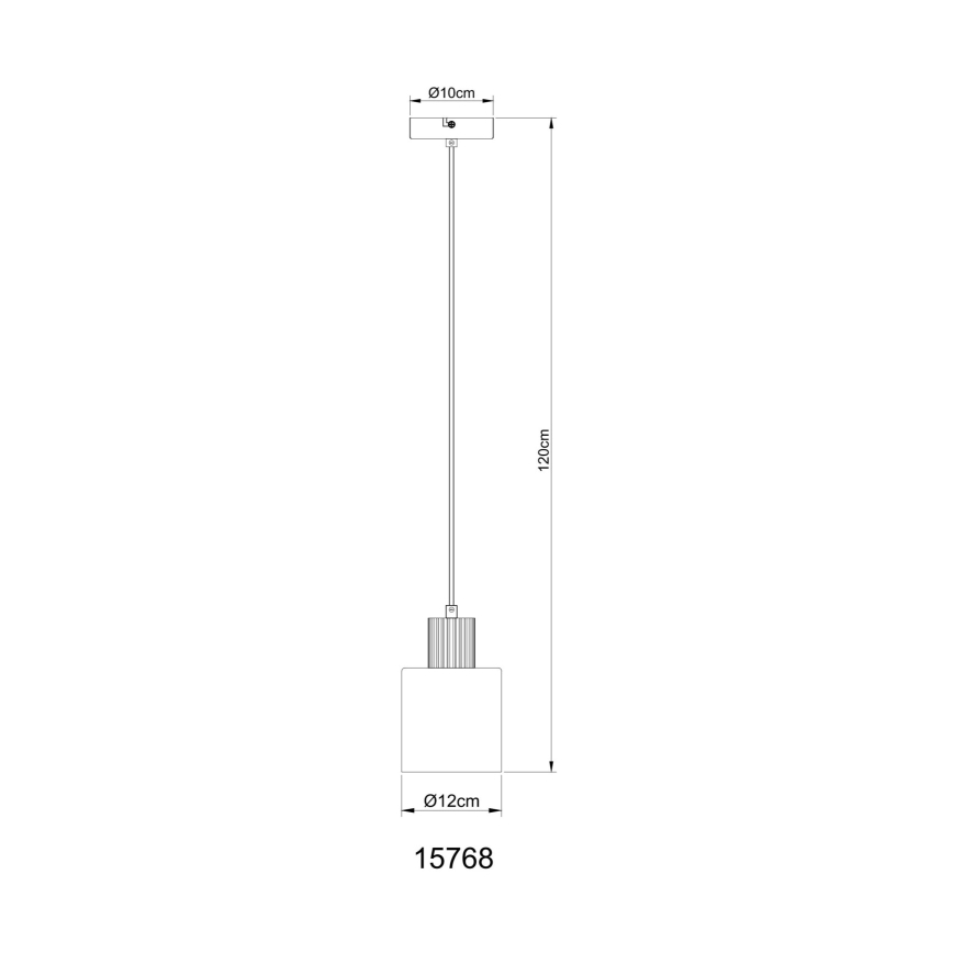 Globo - Lestenec na vrvici 1xE27/25W/230V črna pr. 12 cm