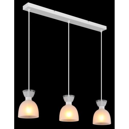 Globo - Lestenec na vrvici 3xE14/40W/230V bela