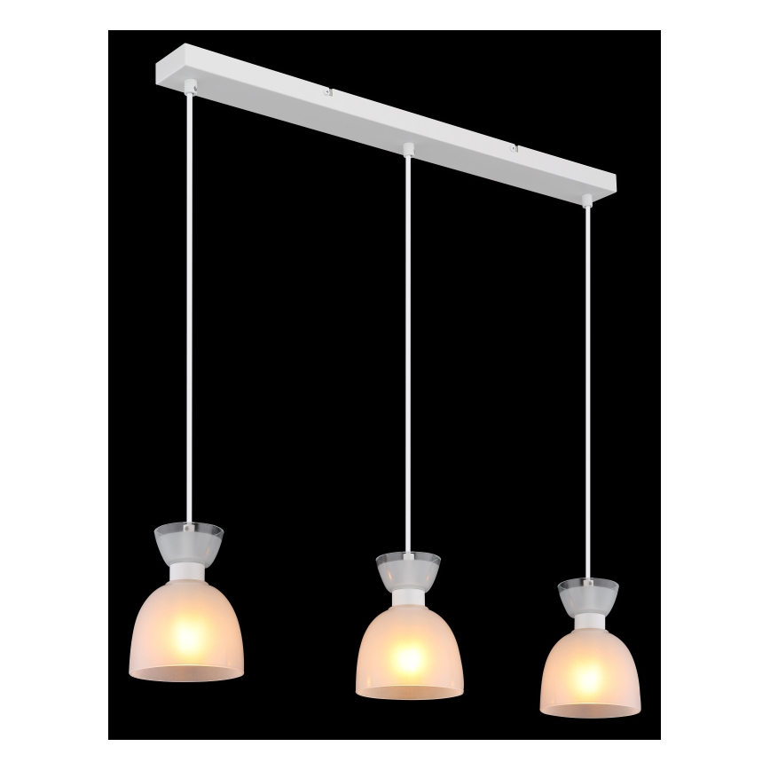 Globo - Lestenec na vrvici 3xE14/40W/230V bela