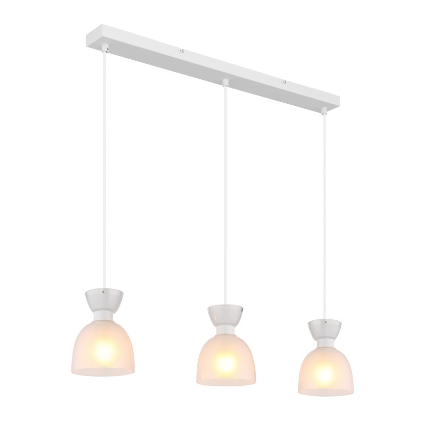 Globo - Lestenec na vrvici 3xE14/40W/230V bela